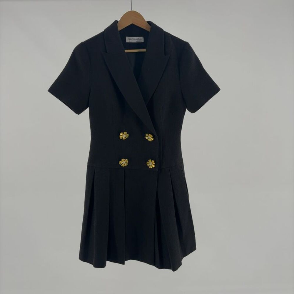 Mac Duggal Tweed Blazer Mini Dress